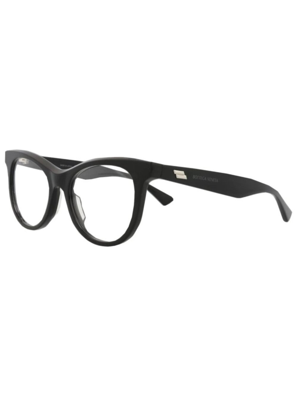 New Bottega Veneta Women's Eyeglasses Round Oval Acetate Frame Black Black